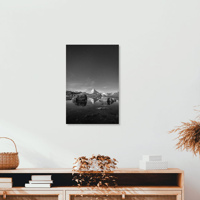 Matterhorn de noche, Suiza – Arte mural de Jan Becke como póster o impresión sobre vidrio acrílico