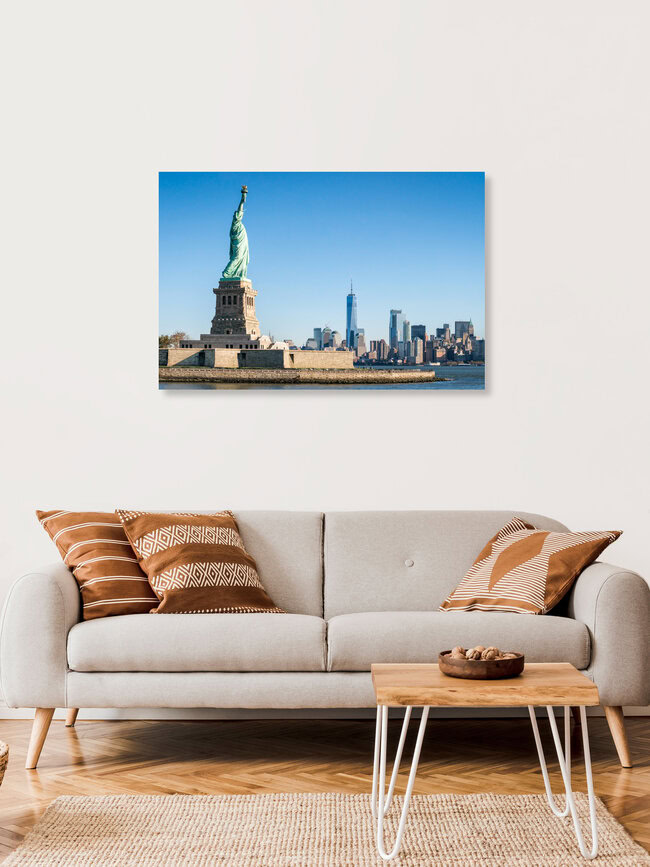 Estatua de la Libertad en Nueva York, Estados Unidos: obra de Jan Becke en formato póster o impresión sobre vidrio acrílico.