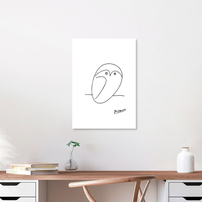 «Búho Picasso»: Arte mural de Art Classics en formato póster o impresión sobre vidrio acrílico