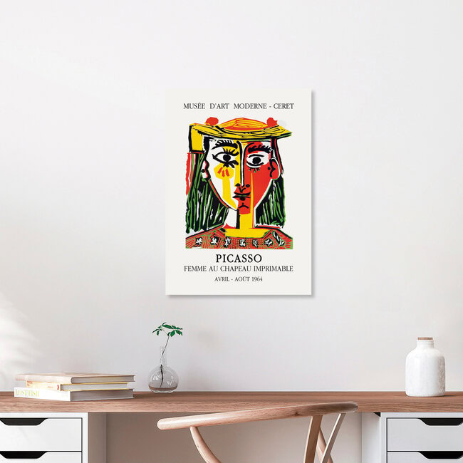 'Picasso - MUJER CON CHAQUETA IMPRIMIBLE' – Arte mural de Art Classics en formato póster o impresión sobre vidrio acrílico