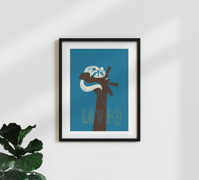 «Love XXL» – Arte mural de Jean-Manuel Duvivier en formato póster o impresión sobre vidrio acrílico