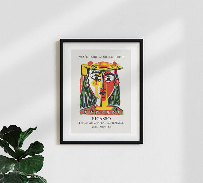 'Picasso - MUJER CON CHAQUETA IMPRIMIBLE' – Arte mural de Art Classics en formato póster o impresión sobre vidrio acrílico