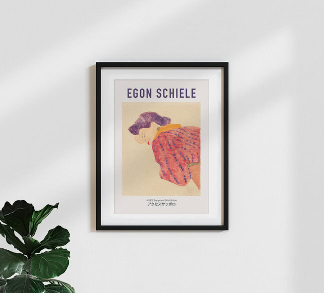 «Egon Schiele - Exposición AXES Sapporo»: Arte mural de Art Classics en formato póster o impresión sobre vidrio acrílico.