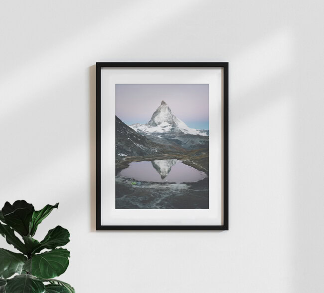 Amanecer en el Matterhorn, Suiza: arte mural de Leo Thomas como póster o impresión sobre vidrio acrílico