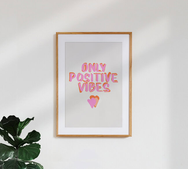 «Solo vibras positivas» – Arte mural de The Artcircle en formato póster o impresión en acrílico.