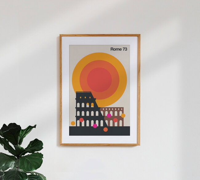 «Roma 73»: Arte mural de Bo Lundberg en formato póster o impresión sobre vidrio acrílico