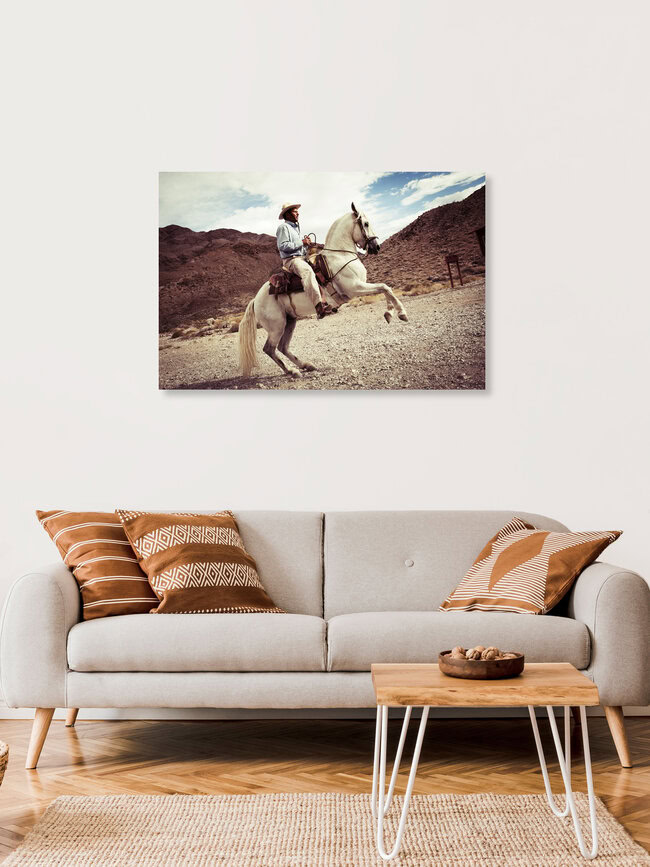 Cowboy, États-Unis – Art mural de Florian Büttner, affiche ou impression sur verre acrylique