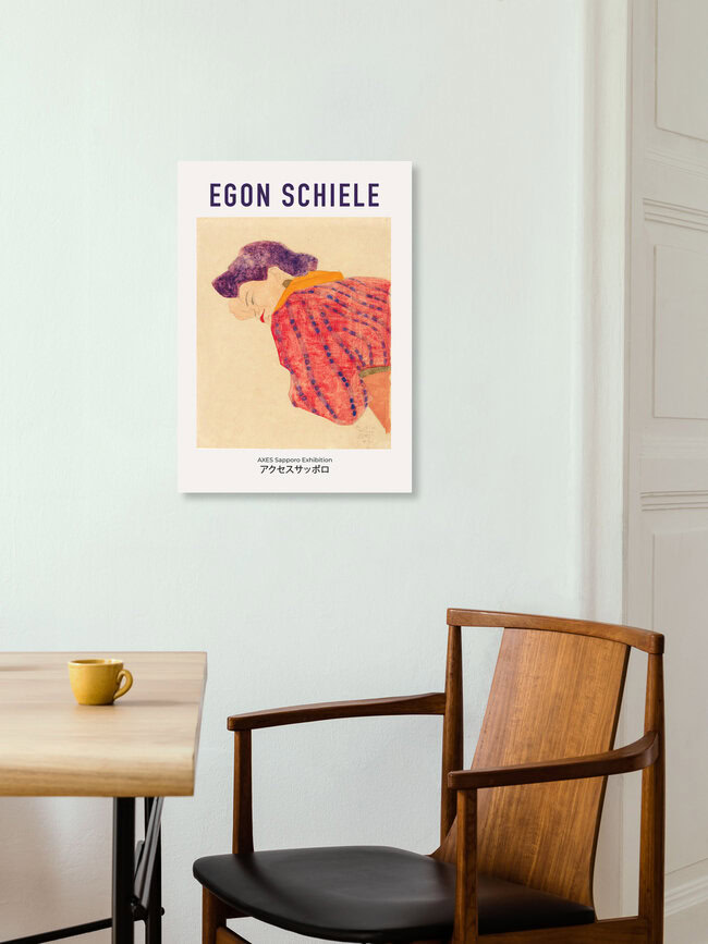 « Egon Schiele - Exposition AXES Sapporo » – Art mural d'Art Classics, affiche ou impression sur verre acrylique