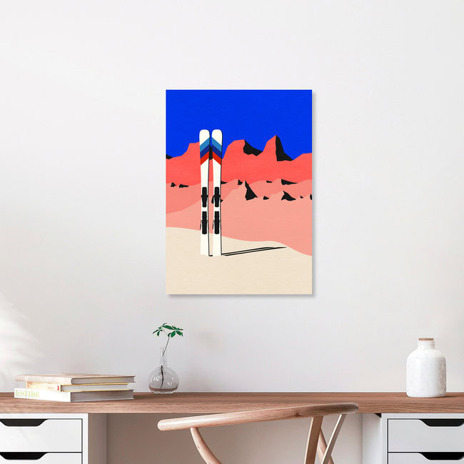 Ski alpin, Allemagne – Art mural de Rosi Feist, affiche ou impression sur verre acrylique