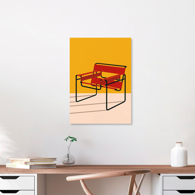 « Chaise Marcel Breuer Wassily » – Art mural de Rosi Feist, affiche ou impression sur verre acrylique
