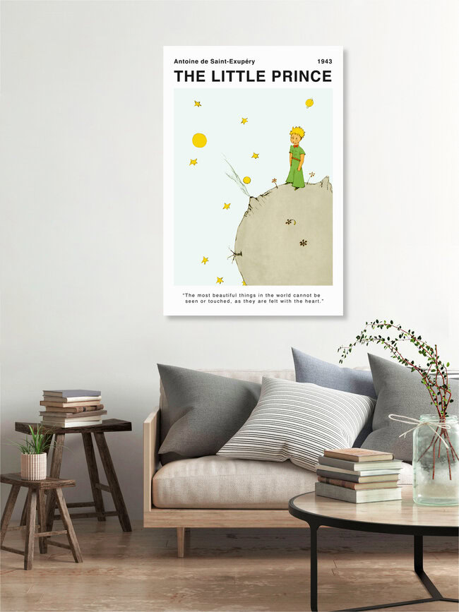 « Le Petit Prince de Saint-Exupéry – Les plus belles choses » – Art mural de Vintage Collection en affiche ou en verre acrylique