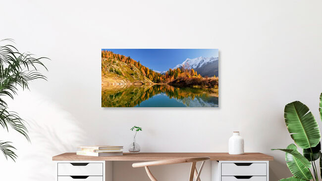 Automne dans les Alpes suisses, Suisse – Art mural d'Achim Thomae, affiche ou impression sur verre acrylique