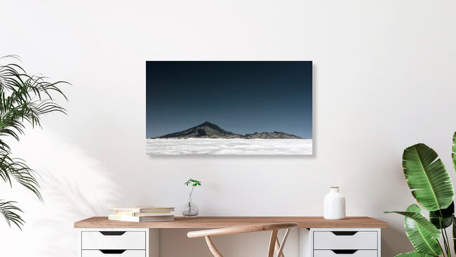 Au-dessus des nuages, Espagne – œuvre d'art de Holger Nimtz, affiche ou impression sur verre acrylique