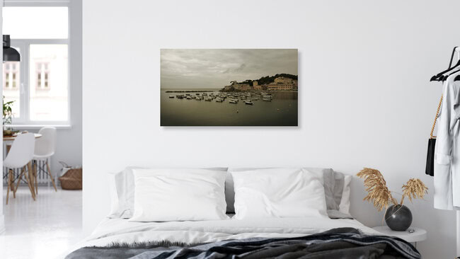 Port de Baja del Silenzio, Italie – œuvre d'art de Lena Weisbek, affiche ou impression sur verre acrylique