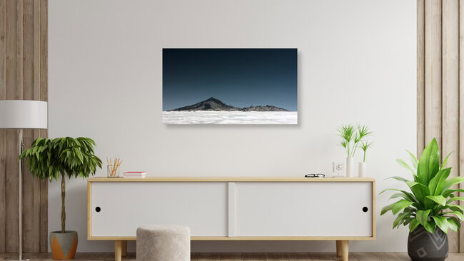 Au-dessus des nuages, Espagne – œuvre d'art de Holger Nimtz, affiche ou impression sur verre acrylique