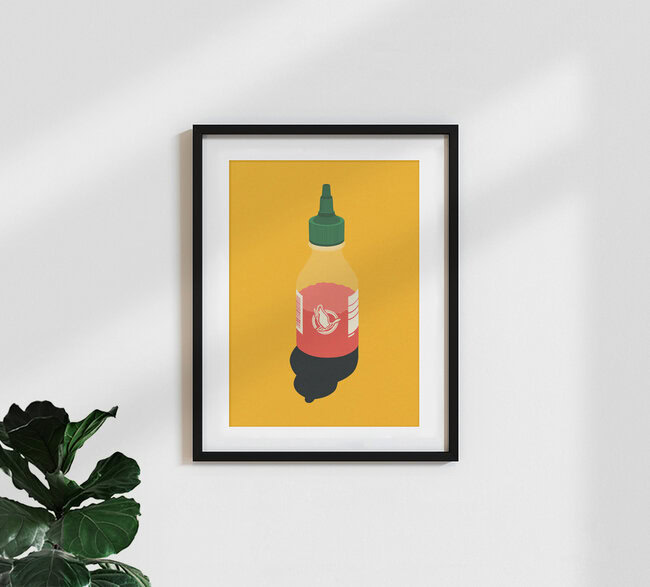Sauce chili – Art mural de Rosi Feist, affiche ou impression sur verre acrylique