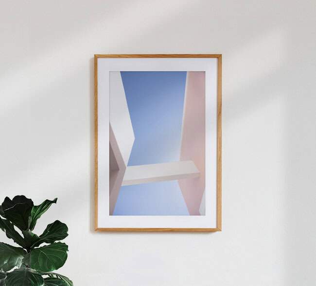 Architecture aux couleurs pastel, Portugal – œuvre d'Anke Dörschlen, affiche ou impression sur verre acrylique