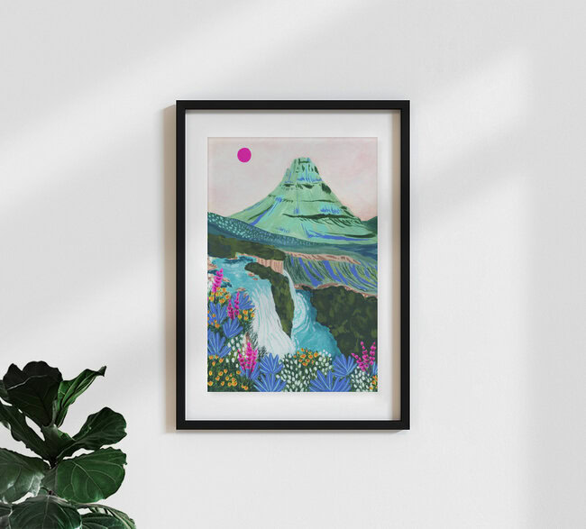 « Kirkjufell Islande » – Art mural de Sarah Gesek, affiche ou impression sur verre acrylique