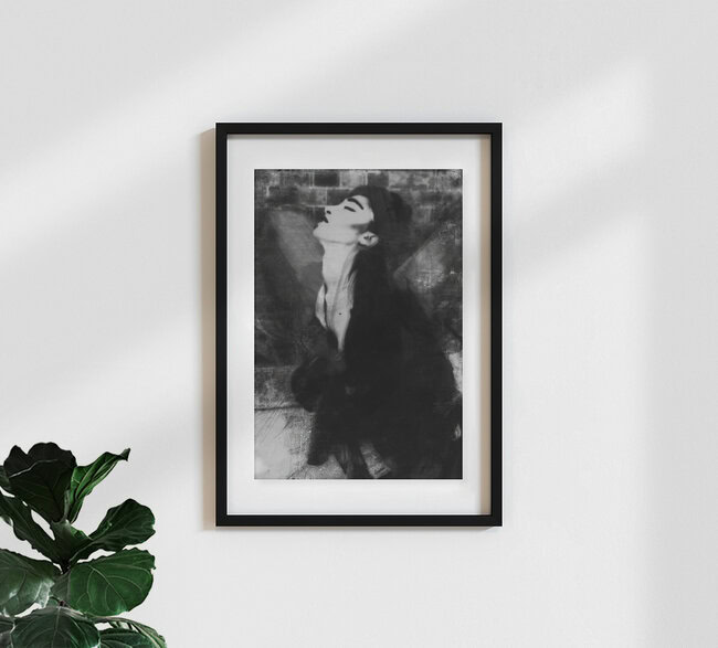 Jeune ange, France – œuvre d'art de Sophie Etchart, affiche ou impression sur verre acrylique