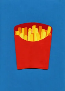 « Frites » – Art mural de Rosi Feist, affiche ou impression sur verre acrylique