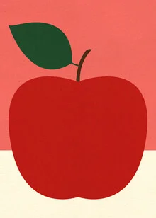 « Pomme rouge » – Art mural de Rosi Feist, affiche ou impression sur verre acrylique