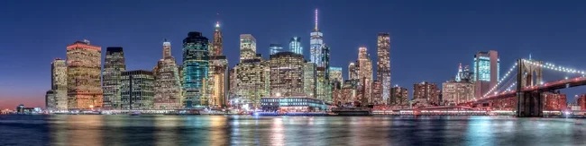 Panorama de New York, États-Unis – Art mural d'Achim Thomae, affiche ou impression sur verre acrylique