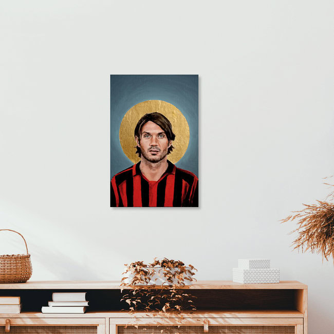 'Paolo Maldini' – Arte di David Diehl come poster o stampa su vetro acrilico