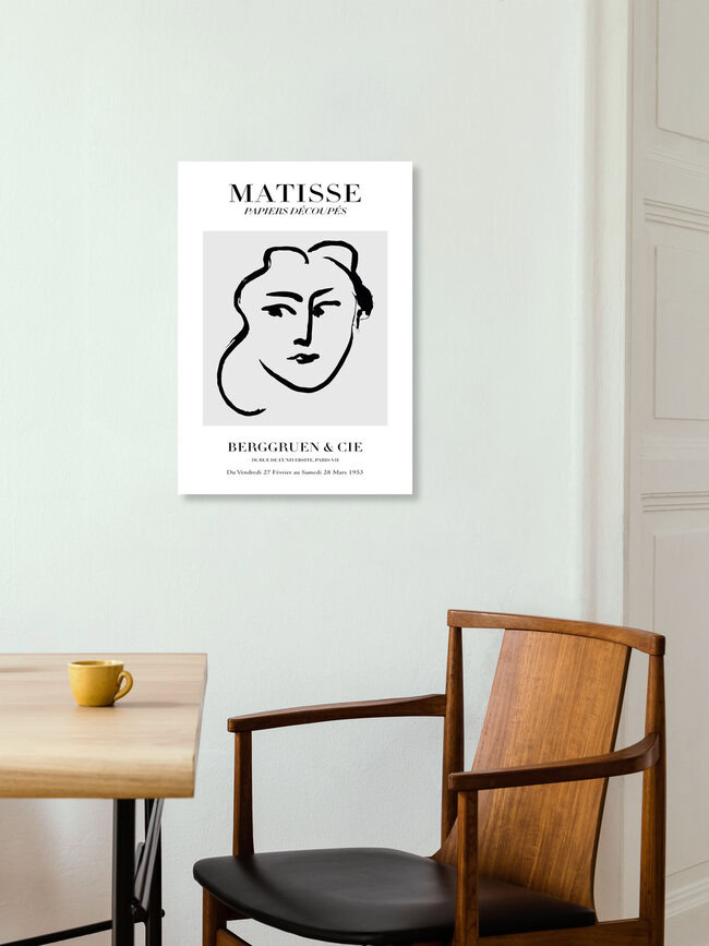 'Matisse – Volto di donna' – Arte di Art Classics come poster o stampa su vetro acrilico