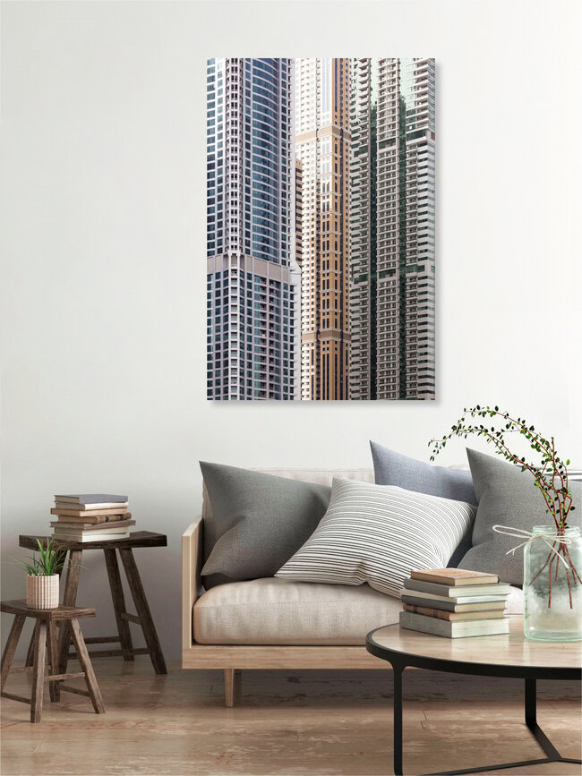 Modern Living, Emirati Arabi Uniti – arte di Björn Witt come poster o stampa su vetro acrilico