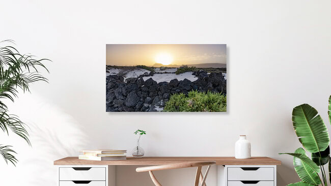 Sonnenuntergang auf Lanzarote, Spagna – arte di Valentin Pfeifhofer come poster o stampa su vetro acrilico