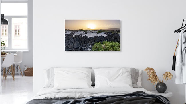 Sonnenuntergang auf Lanzarote, Spagna – arte di Valentin Pfeifhofer come poster o stampa su vetro acrilico