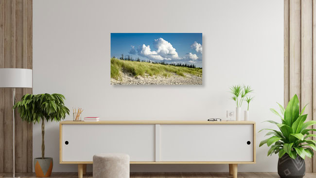 Spiaggia del Mar Baltico, Germania – opera d'arte di Valentin Pfeifhofer come poster o stampa su vetro acrilico