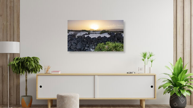 Sonnenuntergang auf Lanzarote, Spagna – arte di Valentin Pfeifhofer come poster o stampa su vetro acrilico