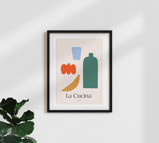 'La Cucina' – Arte di Matías Larraín come poster o stampa su vetro acrilico
