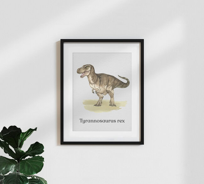 'Tyrannosaurus rex' – Arte di Gal Pittel come poster o stampa su vetro acrilico
