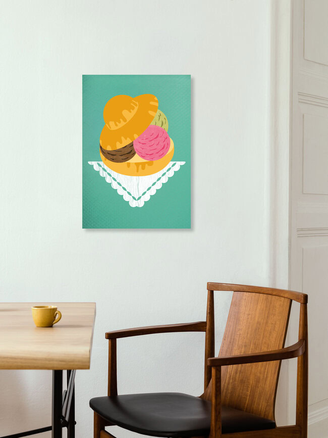 'Brioscia col gelato' – Wandkunst van Angela Capillo als poster of acrylglasprint