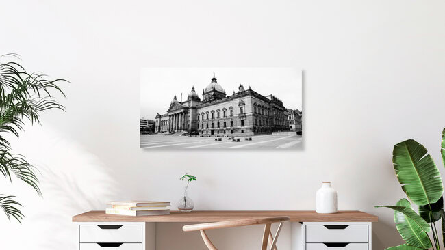 Bundesverwaltungsgericht Leipzig, Duitsland – muurkunst van Falko Follert als poster of acrylglasafdruk