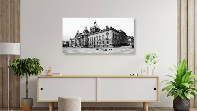 Bundesverwaltungsgericht Leipzig, Duitsland – muurkunst van Falko Follert als poster of acrylglasafdruk