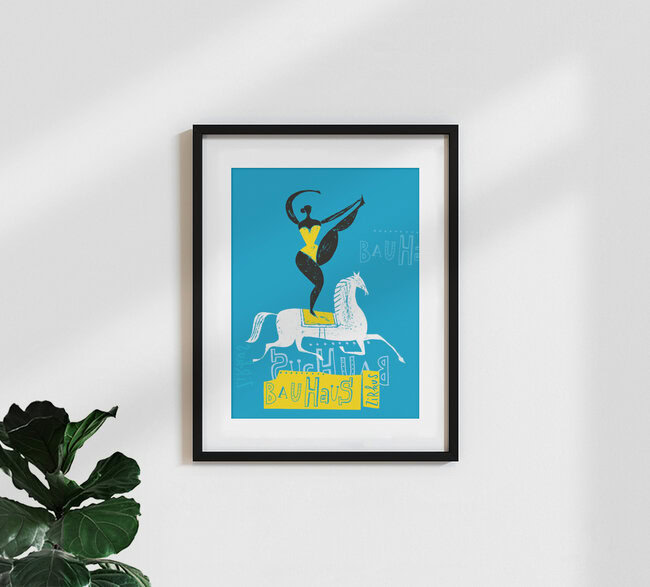 'Bahaus Circus' – Wandkunst van Jean-Manuel Duvivier als poster of acrylglasprint