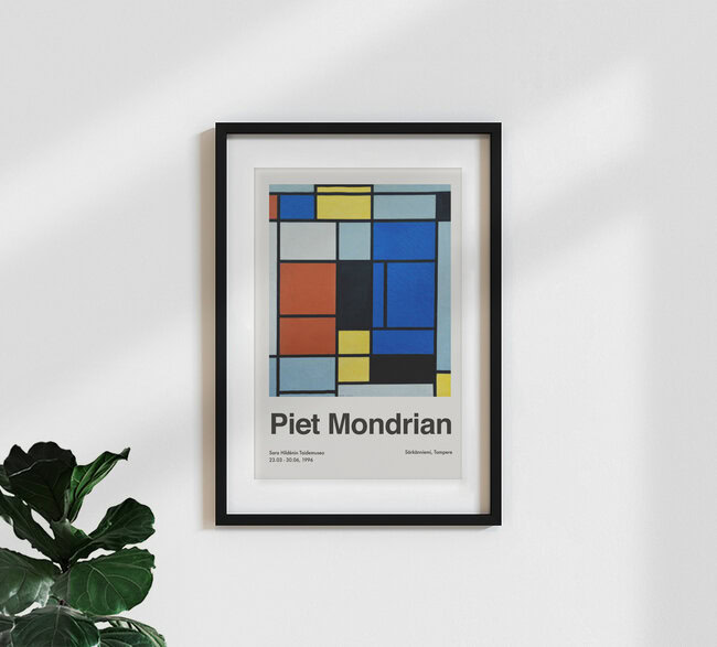 'Piet Mondriaan – Sara Hildénin Taidemuseo' – Wandkunst van Art Classics als poster of acrylglasprint
