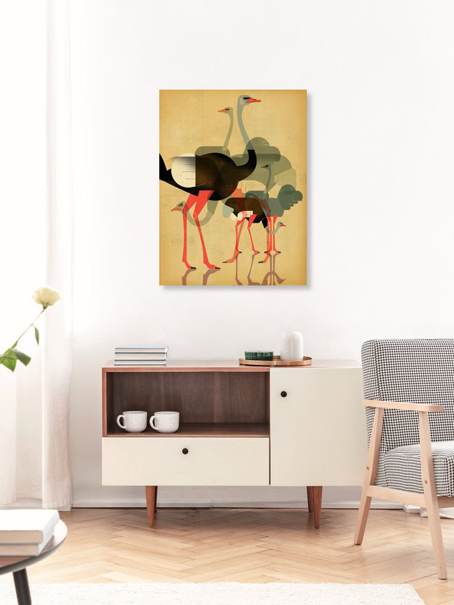 Wandbild 'Strauße' – Kunst von Dieter Braun als Poster oder Acrylglasbild