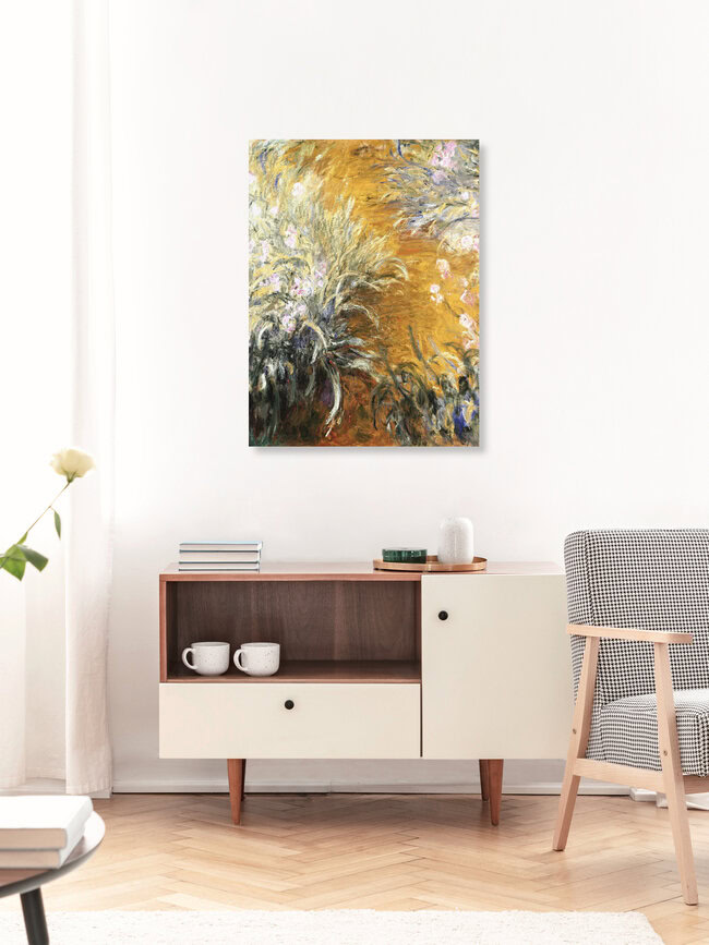 Wandbild 'Claude Monet: Der Weg durch die Schwertlilien' – Kunst von Art Classics als Poster oder Acrylglasbild