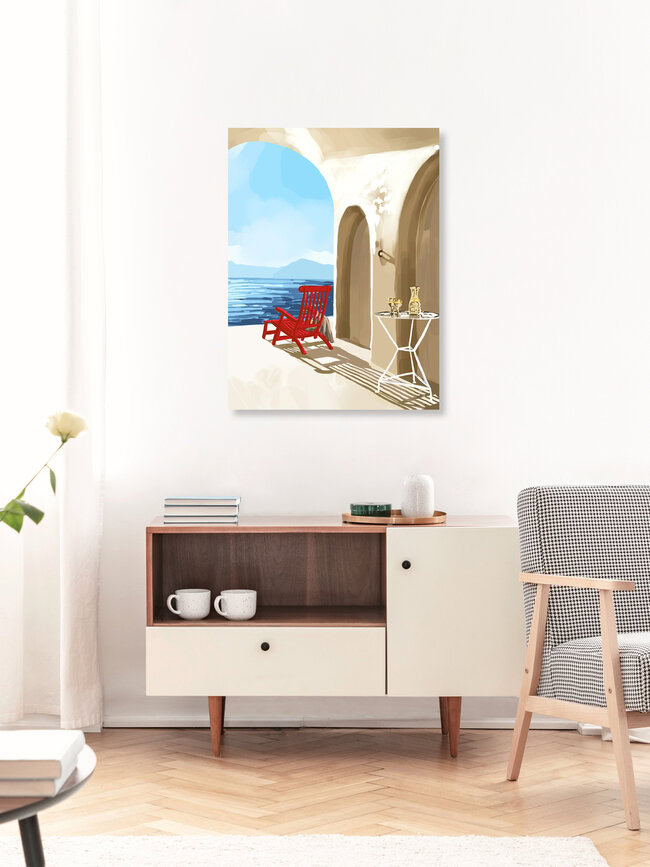 Wandbild 'Solitude By The Sea' – Kunst von Uma Gokhale als Poster oder Acrylglasbild