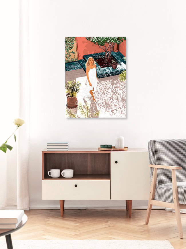 Wandbild 'Soaking up the Sun' – Kunst von Uma Gokhale als Poster oder Acrylglasbild