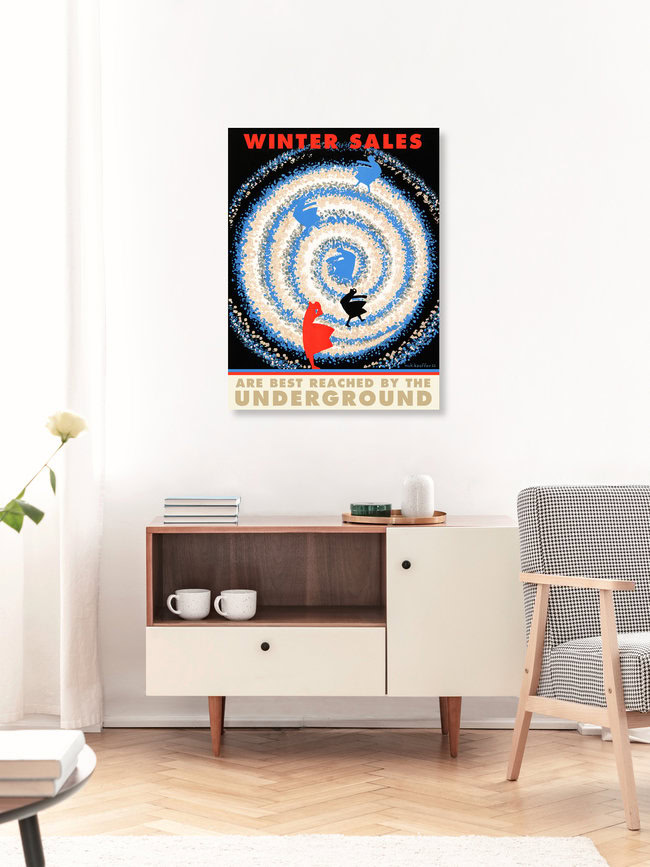 'Edward McKnight Kauffer: Winter Sales' – Wall Art by Vintage Collection as Poster or Acrylic Glass Print
