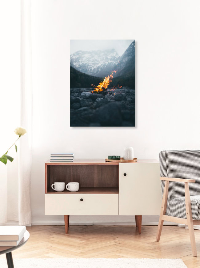 Campfire in Slovenia., Slovenia – wall art by Philipp Heigel as Poster or Acrylic Glass Print