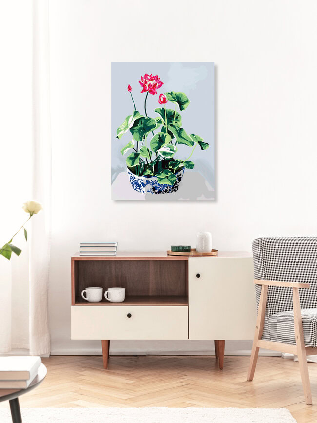 Wandbild 'Moroccan Planter' – Kunst von Uma Gokhale als Poster oder Acrylglasbild