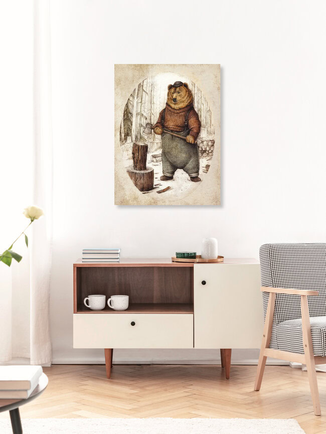 'Preparing for Winter' – Wall Art by Mike Koubou as Poster or Acrylic Glass Print