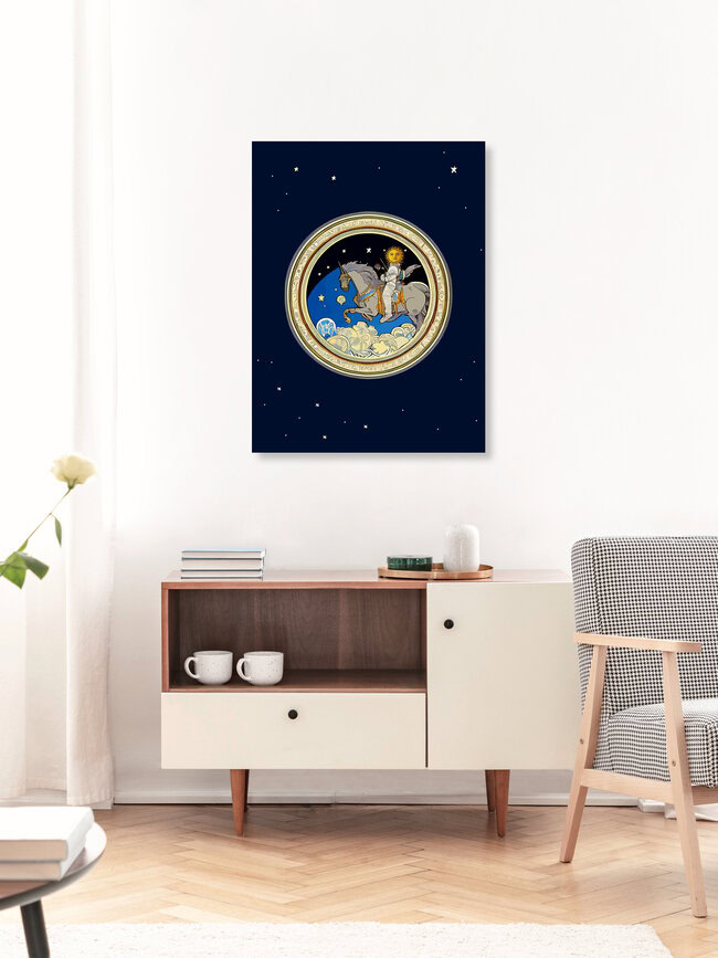 'Looking for God in New Beginnings' – Wall Art by Uma Gokhale as Poster or Acrylic Glass Print