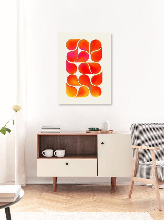 'Gradient Playful Shapes' – Wall Art by Ania Więcław as Poster or Acrylic Glass Print